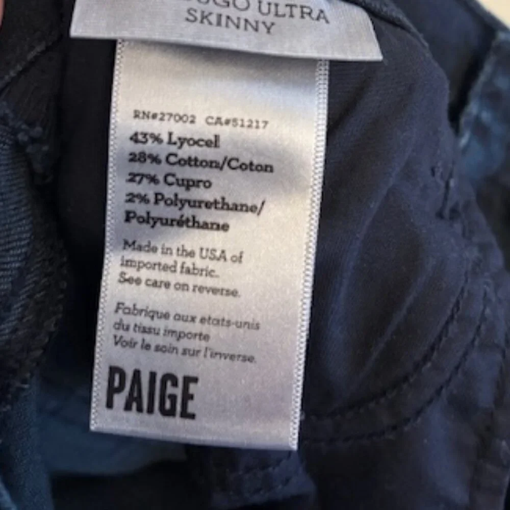 PAIGE Dark Wash Vurdugo Extra Skinny Jeans, size 31